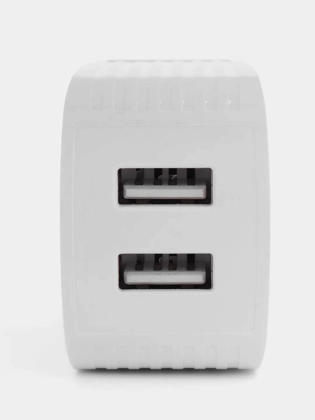 Белый зарядник Блок питания СЗУ 2 входа юсб USB зарядка СЗУ с двумя разъемами USB на корпусе