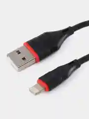 USB-кабель BOROFONE BX17, Apple 8 pin, пластик, 1.0 м, круглый, черный