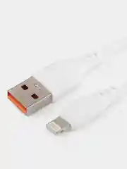USB-кабель Denmen D01L, Apple 8 pin, пластик, 1.0 м, круглый, белый