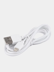 USB-кабель, Apple 8 pin, силикон, 1.0 м, круглый, белый