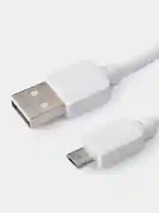 USB-Кабель, micro USB, силикон, 1.0 м, круглый, белый