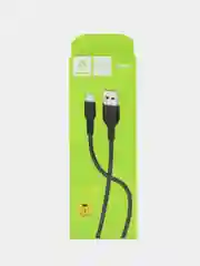 USB-кабель Denmen D06L, Apple 8 pin, пластик, 1.0 м, круглый, черный