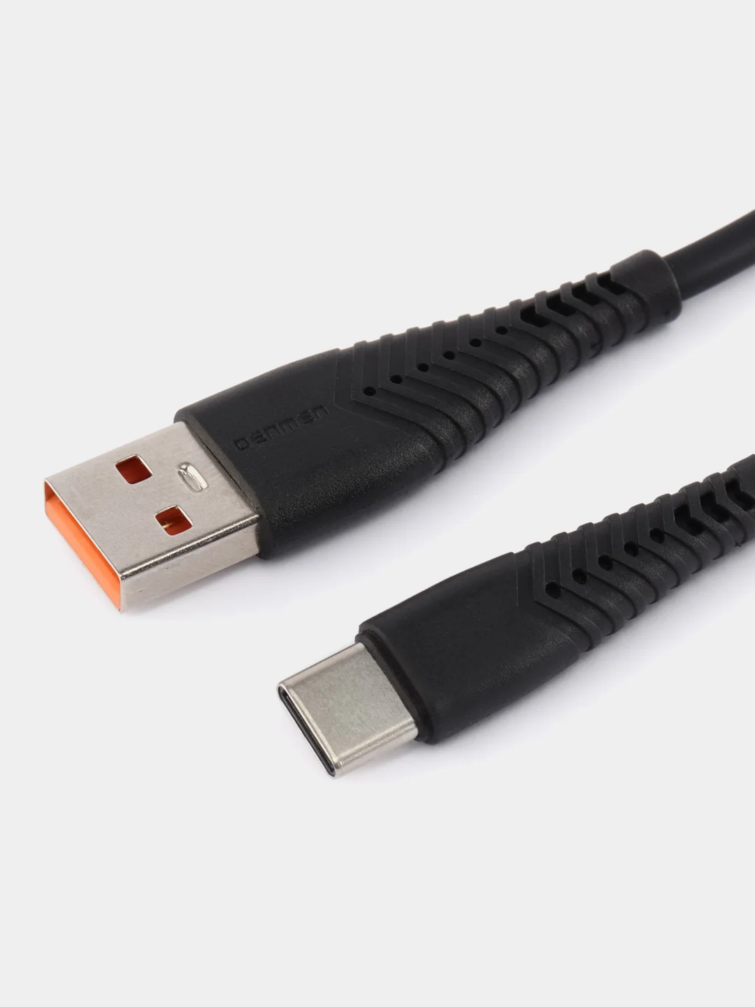 USB-кабель Denmen D19T, Type-C, силикон, 1.0 м, круглый, черный