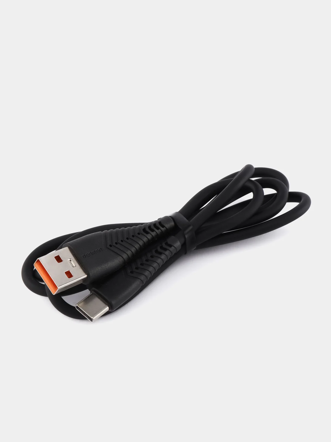 USB-кабель Denmen D19T, Type-C, силикон, 1.0 м, круглый, черный