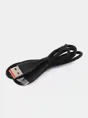 USB-кабель Denmen D19T, Type-C, силикон, 1.0 м, круглый, черный