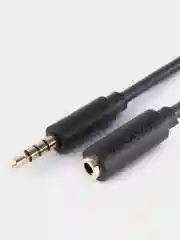 AUX-кабель BOROFONE BL12, 3.5 мм, силикон, разъем-пластик, 1.0 м, круглый, черный