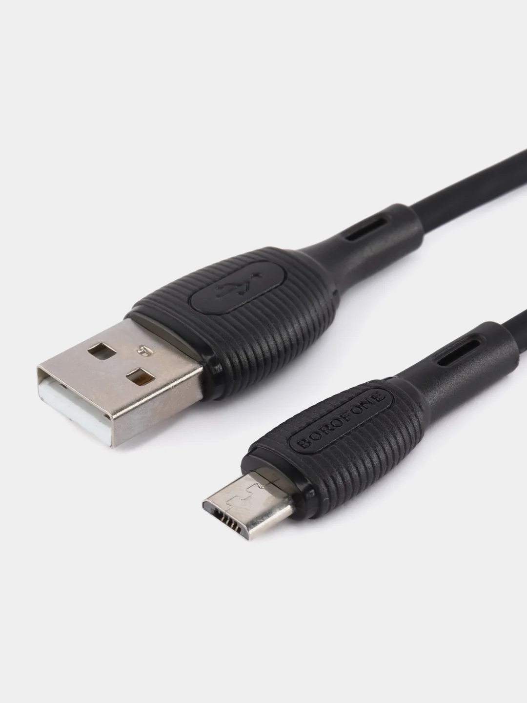USB-кабель BOROFONE BX86, micro USB, силикон, 1.0 м, круглый, черный