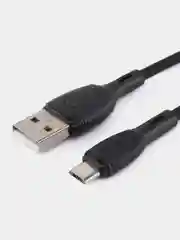 USB-кабель BOROFONE BX86, micro USB, силикон, 1.0 м, круглый, черный