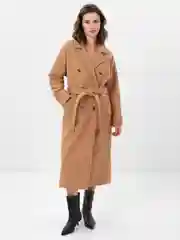Карамельный пальто женское, демисезон
