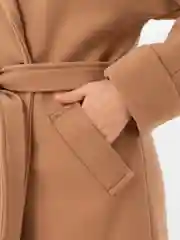 Карамельный пальто женское, демисезон