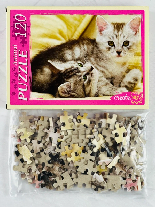 Пазл мозаика котята милые 120 элементов животные домашние кошка кошечка