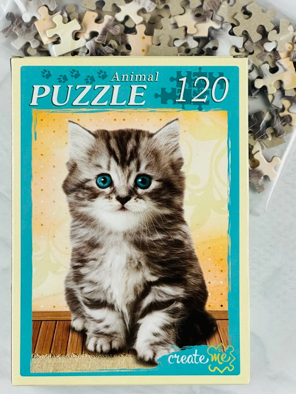 Пазл мозаика котенок милый 120 элементов животные кот кошка кошечка