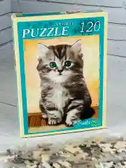 Пазл мозаика котенок милый 120 элементов животные кот кошка кошечка