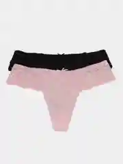 Розовый трусы женские, кружевные стринги, набор