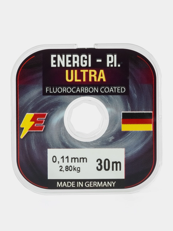 Леска рыболовная, монофильная ULTRA Fluorocarbon coated, 0,11 мм 30 м ENERGI-P.I