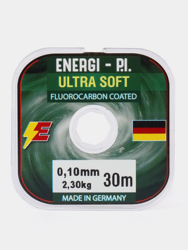 Леска рыболовная, монофильная ULTRA SOFT Fluorocarbon coated, 0,10 мм 30 м ENERGI-P.I