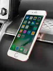 Золотой держатель для телефона в машину магнитный GFPoWeR CH-03, на приборную панель, клейкая база