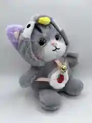 Серый мягкая игрушка Котик в костюме оленя, плюшевая с бубенцом, 18см,подарок детям на новый год