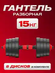 Гантель разборная Athletic 15 кг, 1 шт