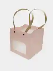 Конфетный подарочный пакет для цветов/ Корзинка для цветов/ Ваза для цветов складная/ Сумка