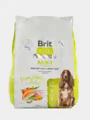 BRIT CARE, Сухой корм с лососем и инд. "Dog Adult M Healthy Skin&Shiny Coat", 12 кг