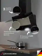 Вытяжка кухонная наклонная Schaub Lorenz SLD DY5227, 60 см, двойное черное стекло