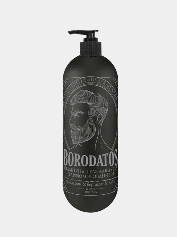 Шампунь-гель для душа "Borodatos", 1000 мл