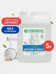 Средство для стекол и зеркал SYNERGETIC универсальное, 5 л