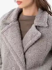 Молочный пальто женское, шуба Тедди