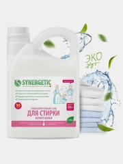 Гель для стирки белого белья SYNERGETIC, концентрат, гипоаллергенный, 2,75л