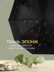 Темно-синий зонт с деревянной ручкой, автоматический антиветер, складной