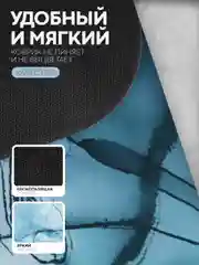 Белый коврик для ванной и туалета противоскользящий КАРТОФАН быстросохнущий, нескользящий,мрамор