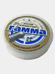 Пули для пневматики Kvintor Квинтор Гамма №5  4,5 мм 1 г. 100 шт. Круглая голова