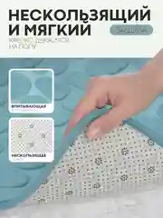 Небесно-голубой 2 шт комплект, коврики для ванной комнаты и туалета КАРТОФАН противоскользящие, под унитаз
