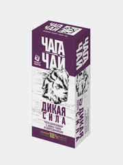 Чага березовая Чага-чай "Дикая сила" с иван-чаем и шиповником, 20 пакетиков