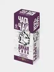 Чага березовая Чага-чай "Дикая сила" с иван-чаем и шиповником, 20 пакетиков