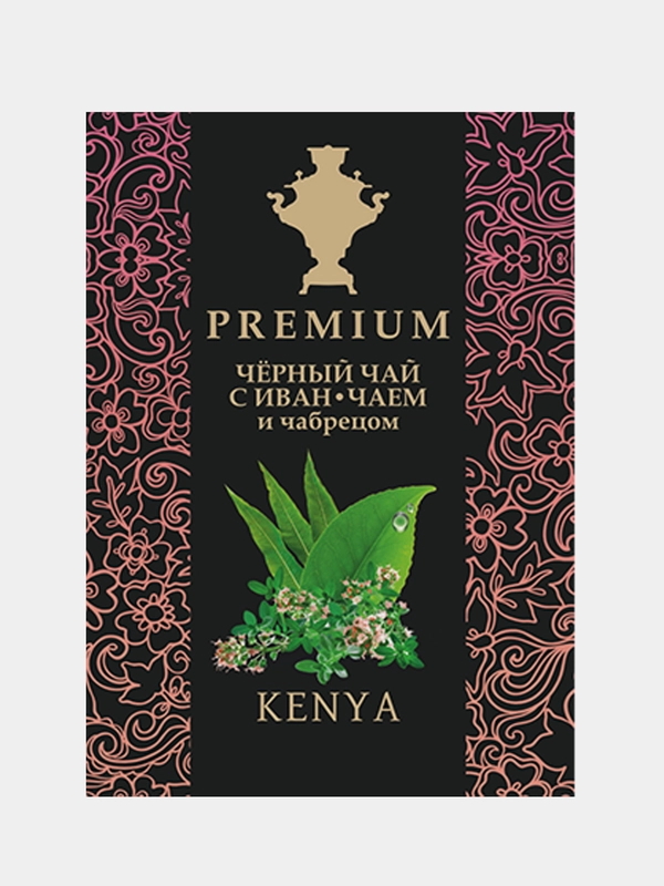 Чай черный Русский Иван-чай Premium, с иван-чаем и чабрецом, 100 г