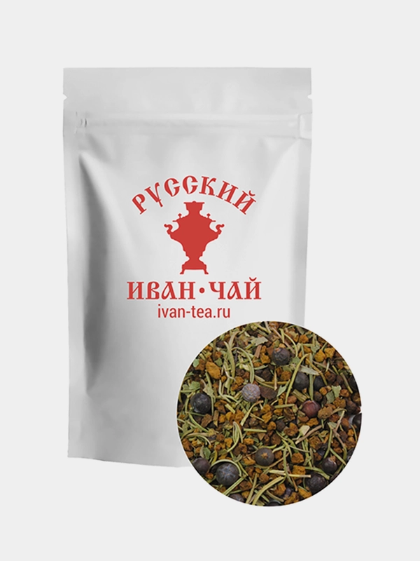 Чага березовая Русский Иван-чай Дальний поход,земляникой, можжевельником, розмарином, 75 г