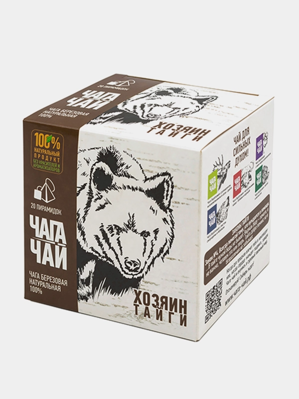 Чага-чай "Хозяин Тайги", в пирамидках, 40 г