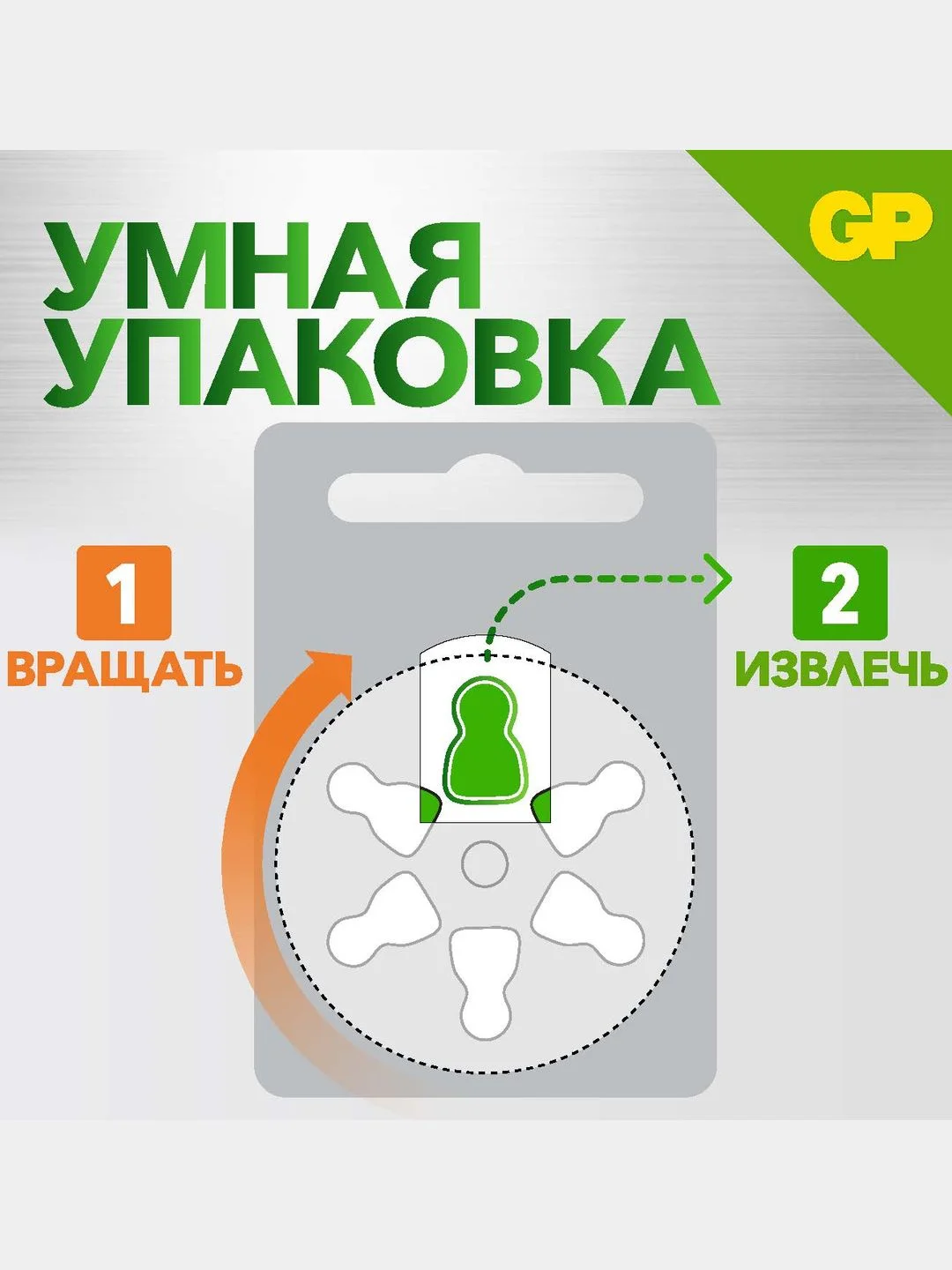 Батарейки GP ZA675FRA-ED6 60/300/3000