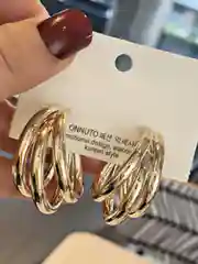 Серьги крупные, объемные, кольца