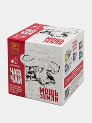 Чага березовая Чага-Чай "Мощь земли", с какао-бобами, корицей, 20 пирамидок, 40 г
