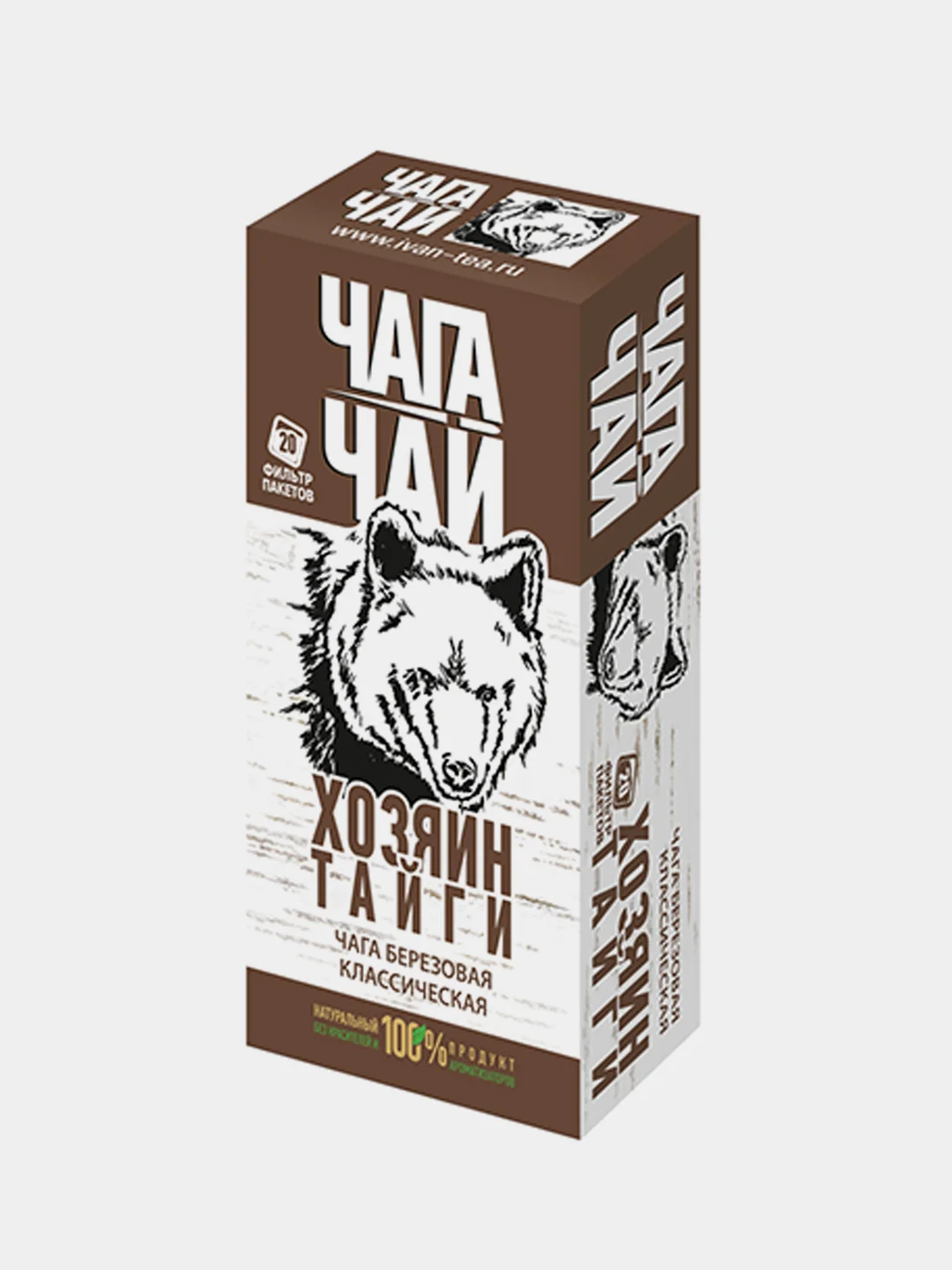 Чага-чай Хозяин Тайги,  20 фильтр пакетиков, 30 г