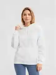 Белый худи женское утепленное с начесом, унисекс