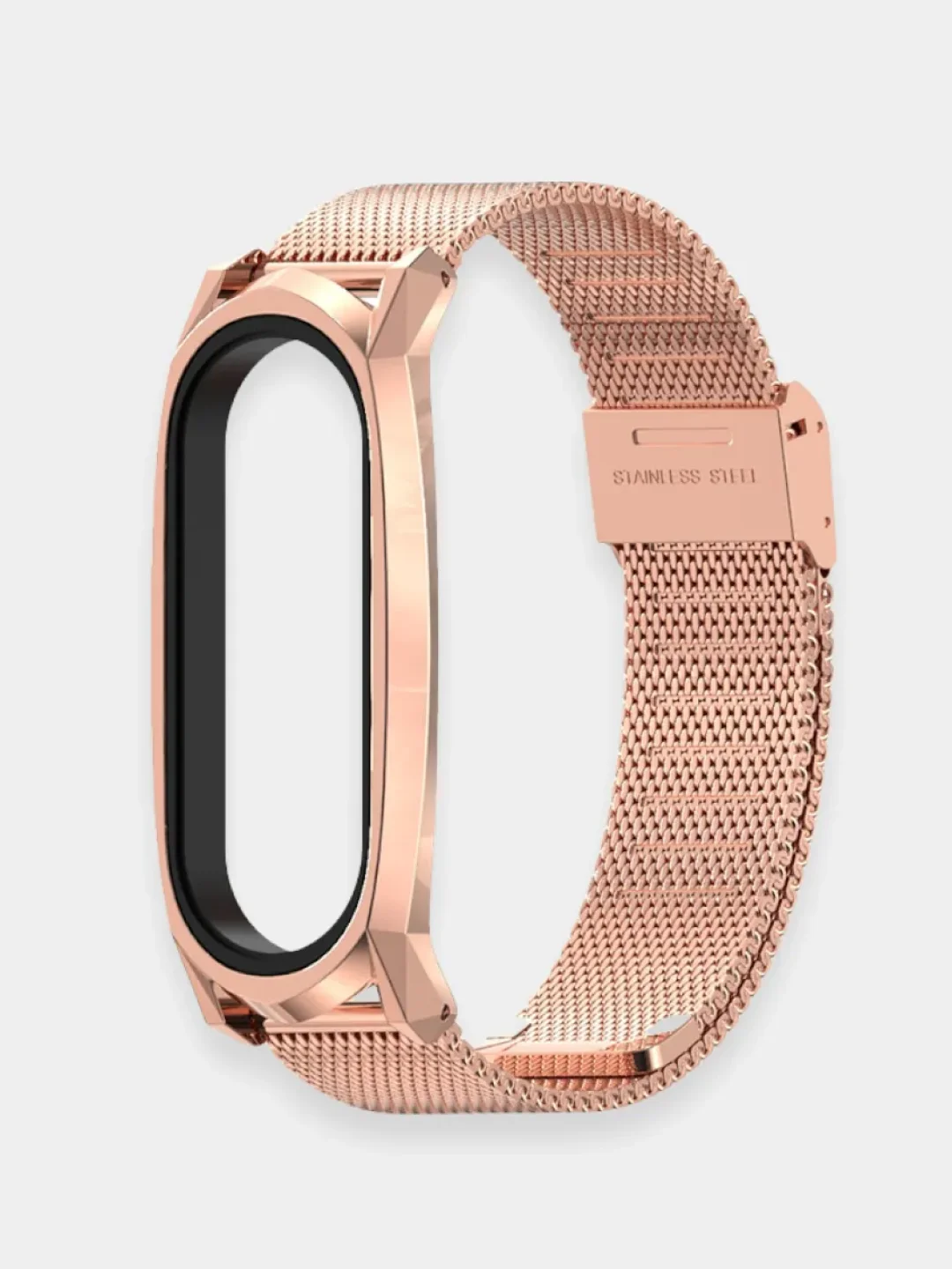 Розовый металлический ремешок для Xiaomi Mi Band 3, 4, 5, 6