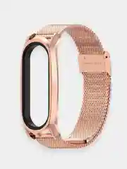 Розовый металлический ремешок для Xiaomi Mi Band 3, 4, 5, 6