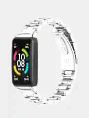 Серебряный металлический ремешок для Huawei Band 6 / Honor Band 6