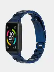Синий металлический ремешок для Huawei Band 6 / Honor Band 6