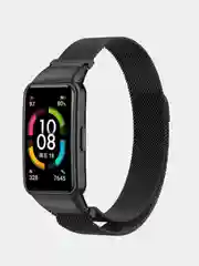 Черный металлический ремешок для Huawei Band 6 / Honor Band 6