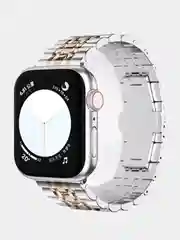 Бежевый металлический ремешок для Apple Watch 38, 40, 41, 42, 44, 45, 49 мм стальной браслет